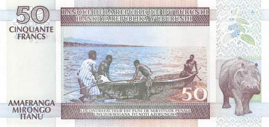 Burundi p36d 50 Francs 2003